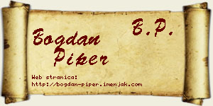Bogdan Piper vizit kartica
